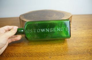 Dr Townsend Sarsaparilla York Glass Green Bottle 9 1/2 " Tall