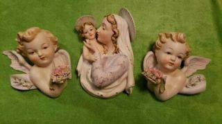 Madonna With Child And 2 Cherubs L 