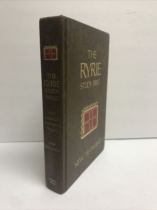 The Ryrie Study Bible Testament NASV Signed by Charles Ryrie Hardcover 1977 3