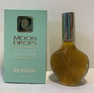 Vintage Revlon Moon Drops Cologne Concentrated 2.  25 Oz