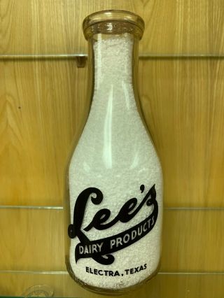 Trpq Milk Bottle - Lee’s Dairy Products - Electra,  Texas
