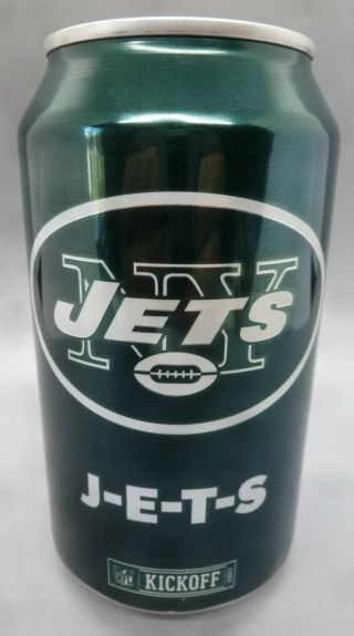 Budweiser Bud Light 2017 Nfl Kickoff Beer Can York Jets Bottom Opened