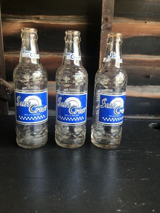 Vintage Suncrest Soda Bottle Atlanta Ga Painted Label