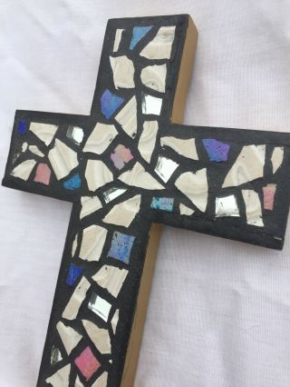 Mosaic Wall Cross Religious Art Home Garden Decor - Gift 149