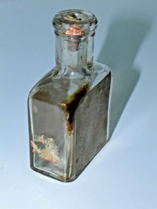 Vintage Old Quaker Miniature Rye Whiskey Labeled Bottle 1897 2