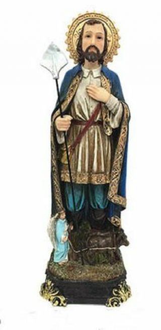 12.  5 " San Isidro Labrador Statue Saint Isidore The Farmer Religious Decor St