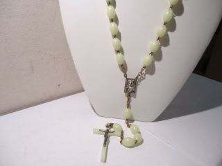 Mid Century Modern Glow In The Dark Wall Rosary Vintage Mcm 31 " Marked Italy 2a