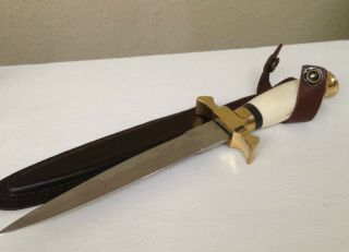 Athame Bone Renaissance Double Sided Dagger,  10 " Ritual Knife,  Altar Item Wicca