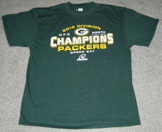 Green Bay Packers 2012 Division Champions T - Shirt - Size Adult Large