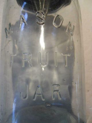 ABM Aqua Sparkling Quart Mason Fruit Canning Jar With 9 Tine Mouse Trap Lid 3