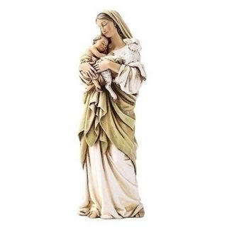 Joseph Studio 6.  25 Inch Tall Madonna And Child With Lamb Figurine