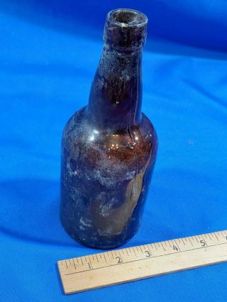 Antique - Vtg Anheuser Busch Budweiser Amber Beer Bottle A.  B.  12 Shorty Rare Old