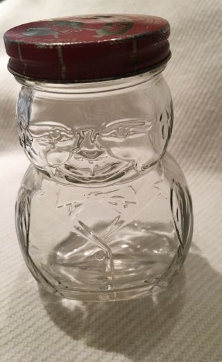 Vintage Character Figural Glass Tilting Jar Sun - Ra Hot Dog Sauce