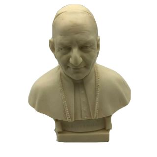 Vintage Pope Giovanni Xxiii Bust Statue Sculpture G.  Ruggeri Made In Italy B9