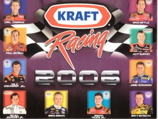 2006 Dale Earnhardt Jr. ,  Martin Truex,  Jr. ,  8 Others " Kraft Racing " Postcard