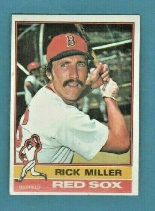 1976 Topps 302 Rick Miller - Red Sox - - - - Nm - Mt 90