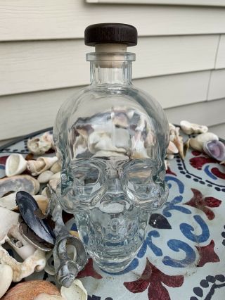 Crystal Head Skull Vodka Bottle 750ml (empty) W/stopper - Dan Ackroyd