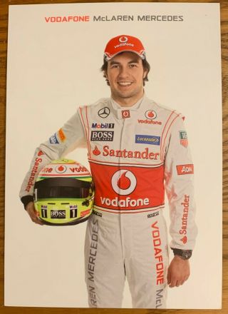 Sergio " Chico " Perez " Vodafone " Mclaren Mercedes Photo Wow Racing Superstar