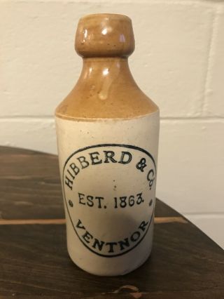 Antique Or Vintage Hibberd & Co.  Ventnor Ginger Bee Liquor Stoneware Bottle