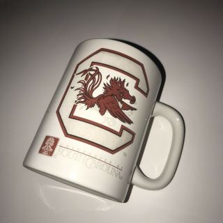 University Of South Carolina,  White Gamecocks Coffee Mug W/ Gray & Garnet Logo