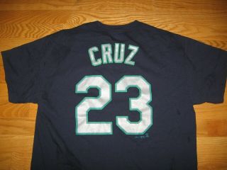 Seattle Mariners Nelson Cruz 23.  Mlb Jersey T - Shirt By Majestic