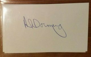 Al Downing Autographed 3 X 5 Index Card Los Angeles Dodgers Aaron 715th Home Run