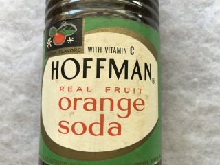 1958 Hoffman Beverages Vintage Orange Soda Paper Label Full Quart Bottle,  Newark 2