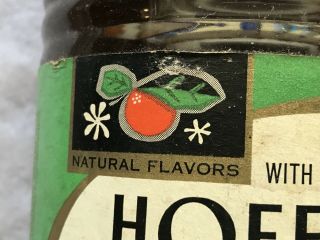 1958 Hoffman Beverages Vintage Orange Soda Paper Label Full Quart Bottle,  Newark 3