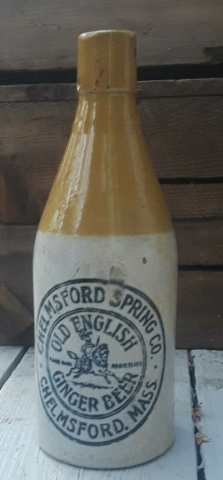 Chelmsford Spring Co.  Ginger Beer Stoneware Bottle