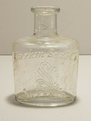 Vintage Antique Larkin Soap Co Buffalo Ny - Embossed Clear Glass Bottle