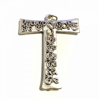 Crucifix - Franciscan Cross - St.  Francis Of Assisi - Medal - Pendant - Tau