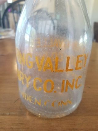 Spring Valley Dairy Co Inc Milk Bottle Quart HAMDEN CONN CT 3