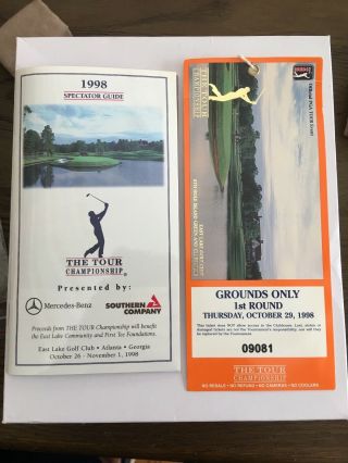 1998 Tour Championship Ticket And Spectator Guide - 10/29/98 - Pga Tour