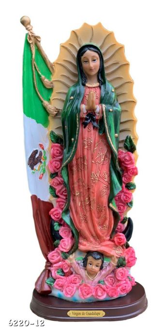 Our Lady Of Guadalupe Virgin Mary Catholic Virgen De Guadalupe 12 " Tall