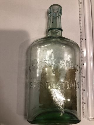 Vintage Andrews Mfg.  Co Medicine Bottle From Bristol,  Tn - Tenn