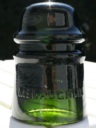 Deep Green Cd 121 Mclaughlin No 16 Glass Insulator