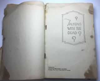 ?TALKING WITH THE DEAD? 1920 IBSA RUTHERFORD JEHOVAH 2