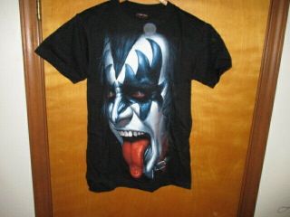 Kiss Small Gene Simmons Shirt The Demon T - Shirt Kiss Logo On Back
