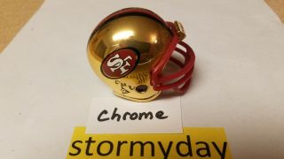 Riddell Pocket Pros San Francisco 49ers Chrome Traditional Football Helmet Nfl