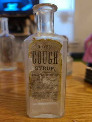 Noyes Cough Syrup Antique Glass