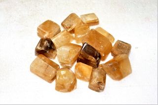 100 Gr Orange Honey Calcite Crystal Reiki Fengsui Healing Power Tumbled Pebbles