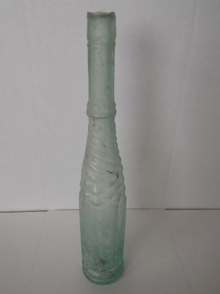 Vintage Antique Collectable Aqua Glass Long Neck Bottle