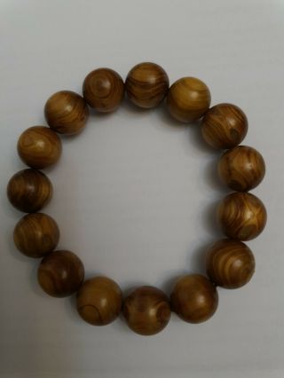 15 Mm Natural Agarwood (gaharu Buaya) Beads Bracelet