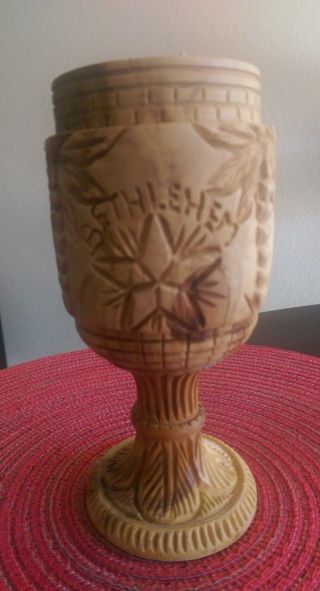Communion Wine Cup Nativity Chalice Olive Wood Goblet Bethlehem Holy Land