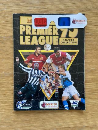 Merlin Premier League 1995 100 Complete Sticker Album With Rare Glasses