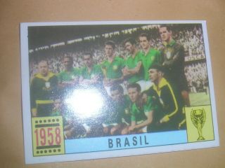 1970 Panini Mexico 70 Sticker.  Team.  Brasil.  Brazil.  1958.