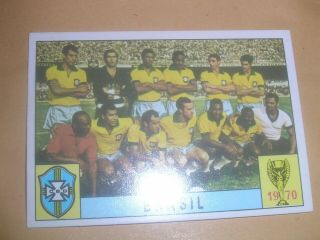 1970 Panini Mexico 70 Sticker.  Team.  Brasil.  Brazil.