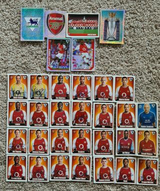 Arsenal Merlin Premier League Football Stickers 03 2003 - Full Set Of 30,  2