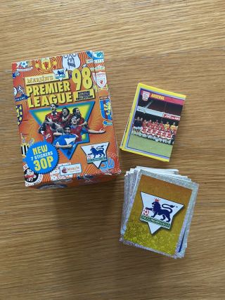 Merlin Fa Premier League 1998 100 Complete Full Loose Sticker Set