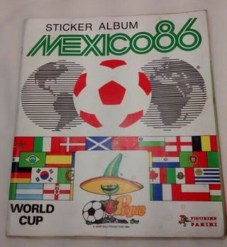Panini Mexico 86 World Cup Sticker Album 1986 Vintage Football Incomplete 424